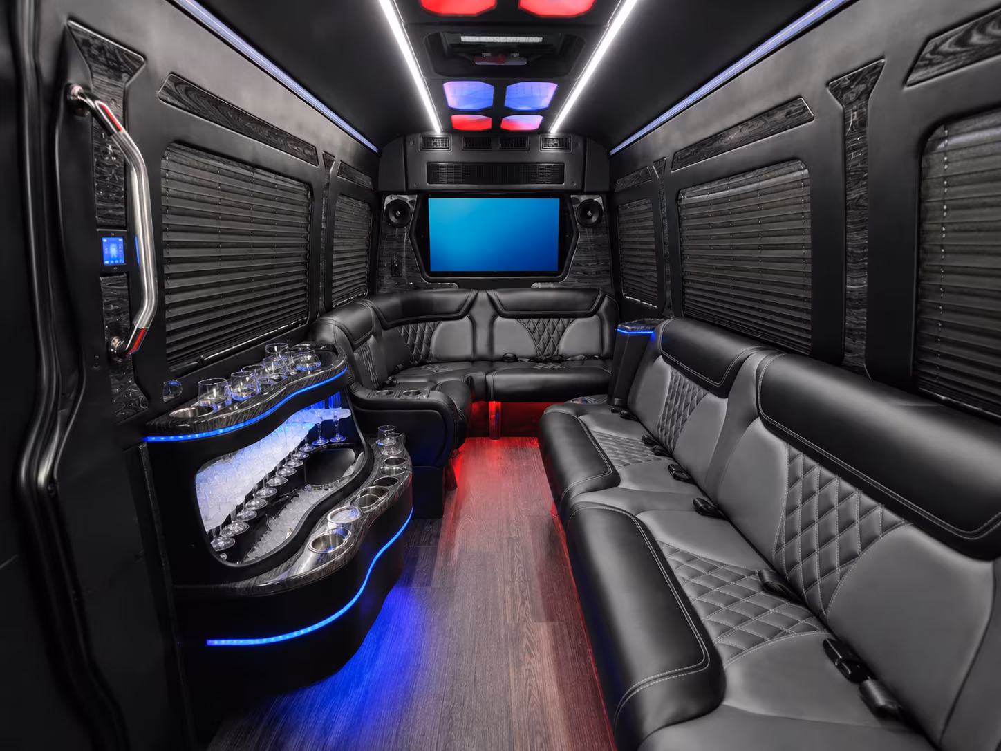 pittsburg 30 passenger party bus inside
