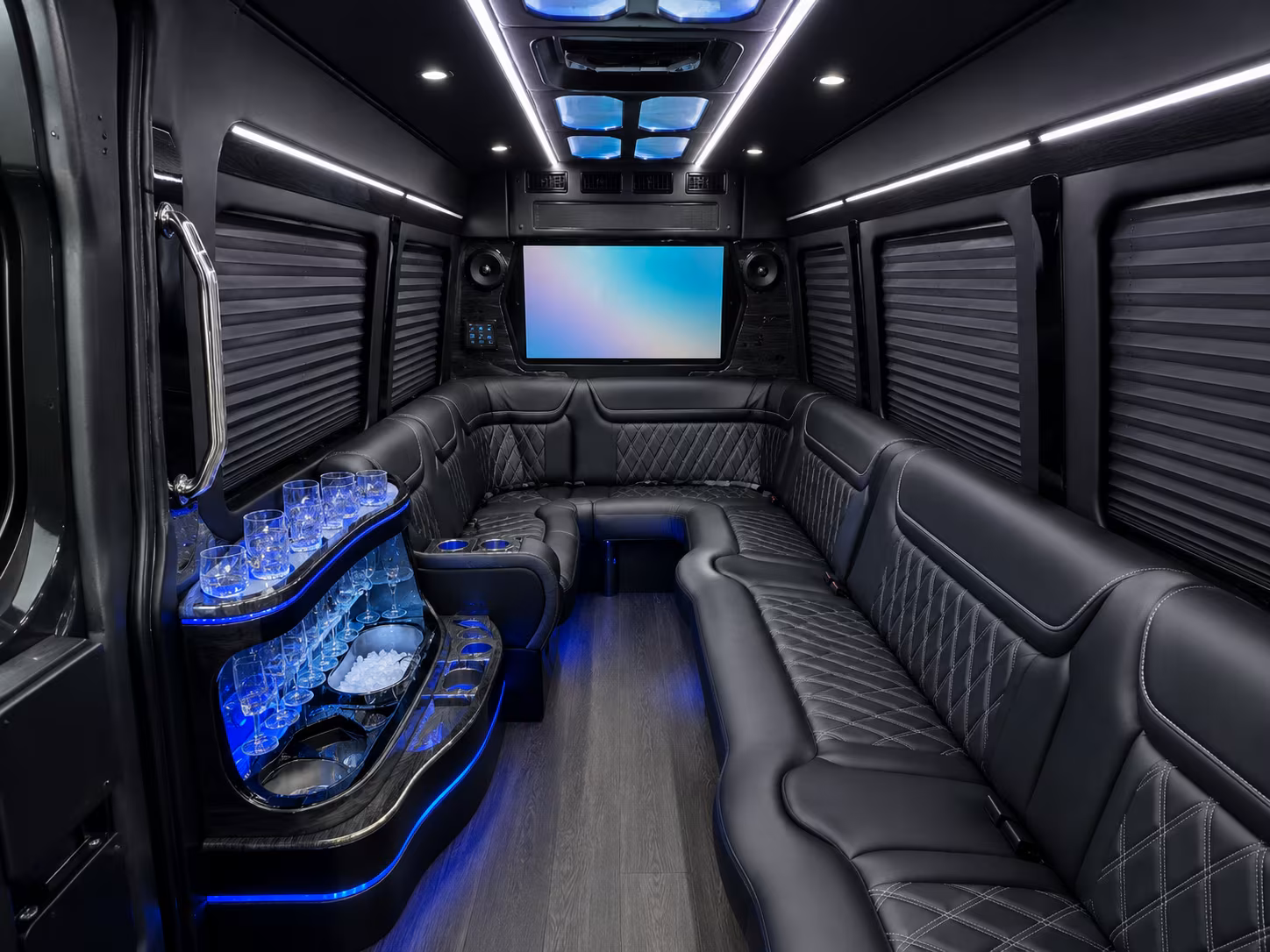 pittsburg 50 passenger party bus interior