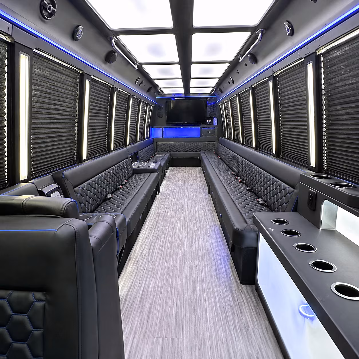pittsburg party bus rental interior