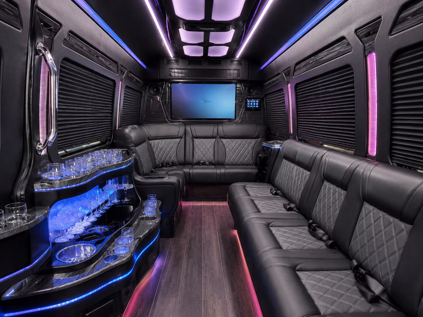 sprinter vans and small buses for intimate pittsburg wedding parties